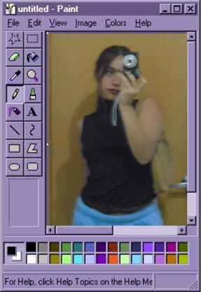 Paint window portrait